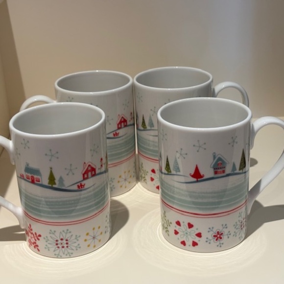 Set of 4 Portmeirion Christmas Wish Mugs - Picture 1 of 3